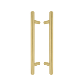 Brass Pull Handle Pair Round 300mm OA