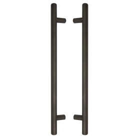 Brass Pull Handle Pair Round 400mm OA