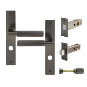 NIDO - Lumina Longplate Privacy Set - Magn. Latch - Linear Knurl