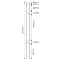 East Hampton PVC - End Post 2500mm