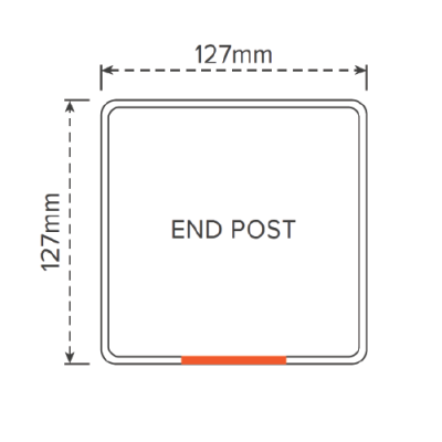 Rural PVC Fence - End Post 2050mm Oxworks