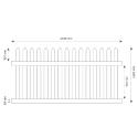 North Haven Picket PVC Fence Panel Kit - 2388W x 1200H