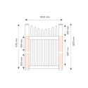 Melville Picket PVC Gate - 1000W x 1200H