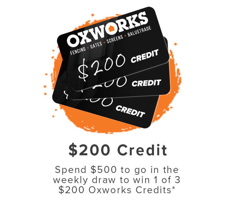 Spend $500 to go in weekly draws to win 1 of 3 $200 Oxworks Credits