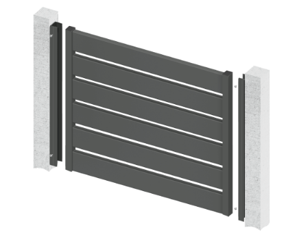 Welded Aluminium Slat System components - 'C' Channels and Premade Slat Panels