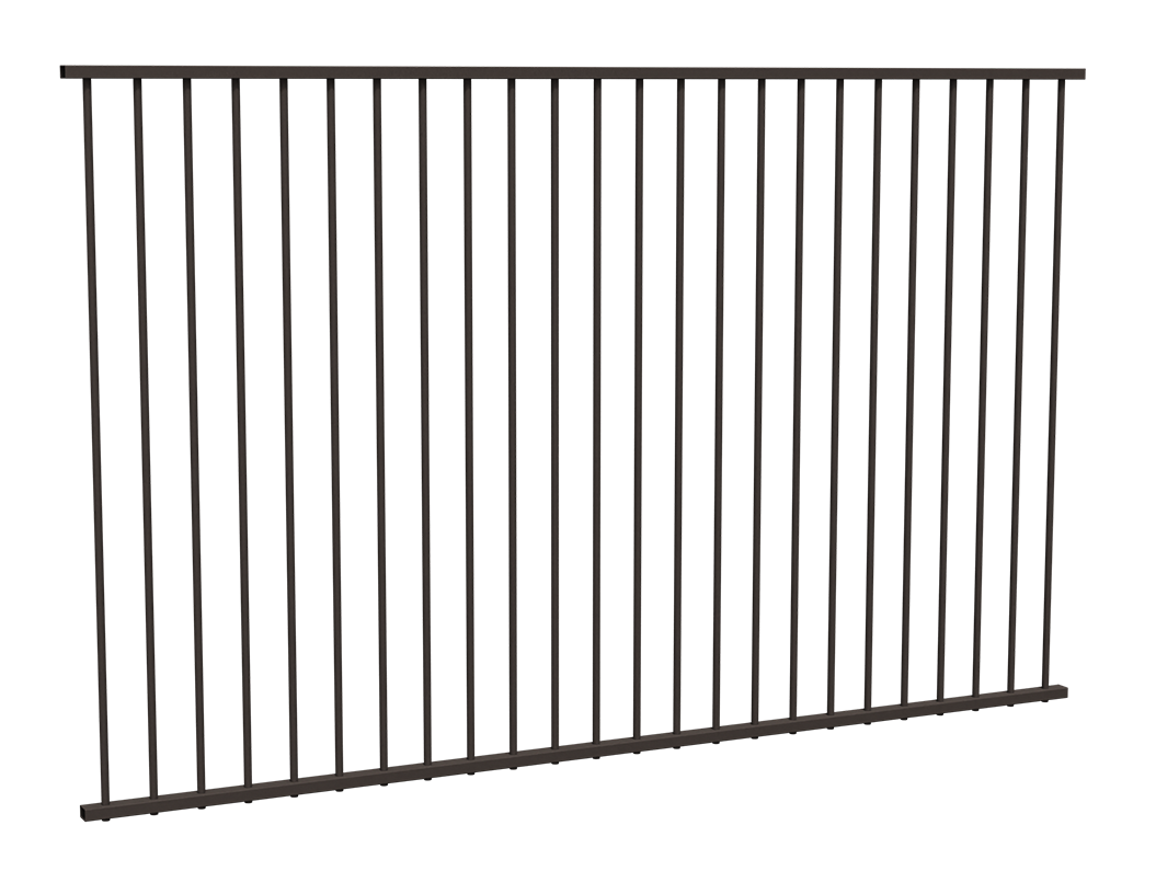 Flat Top Aluminium Fence Panel with Circular Tubes