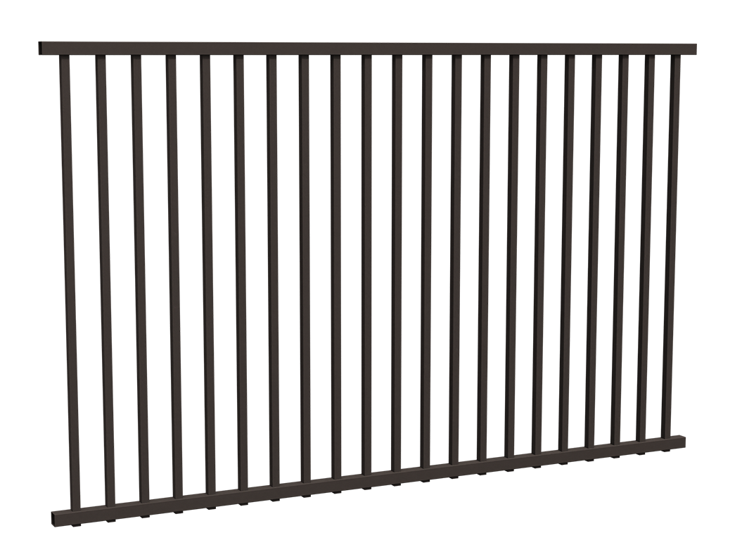 Flat Top Aluminium Fence Panel with Square Tubes