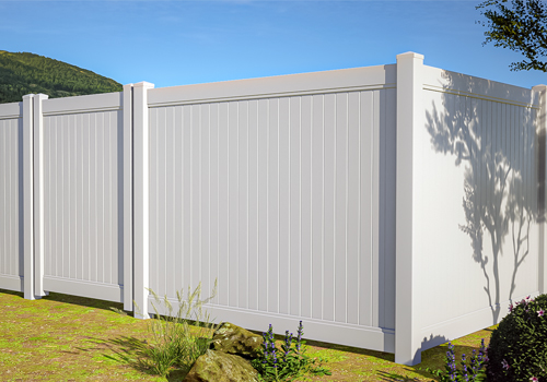 Southampton style assembled PVC Fence