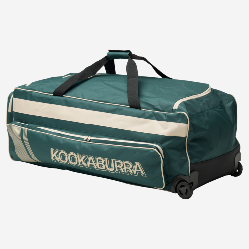 Pro 1.0 Wheelie Cricket Bag - Bottle Green / Off White