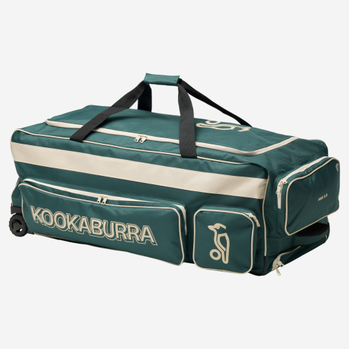 Pro 2.0 Wheelie Cricket Bag - Bottle Green / Off White