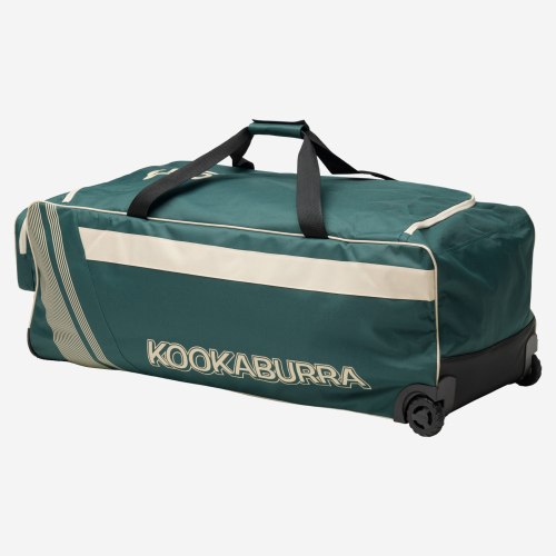 Pro 2.0 Wheelie Cricket Bag - Bottle Green / Off White