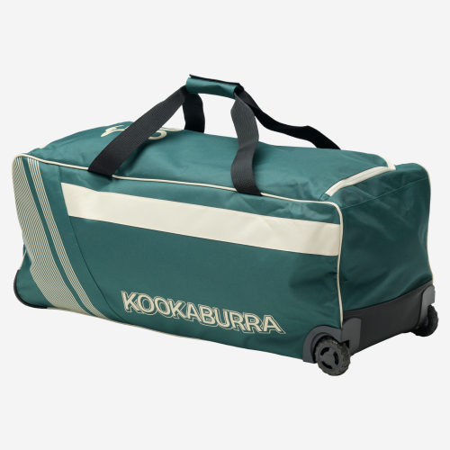 Pro 3.0 Wheelie Cricket Bag - Bottle Green / Off White
