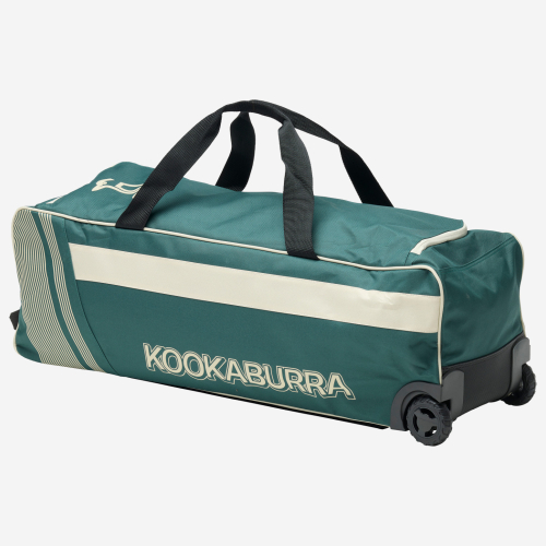 Pro 5.0 Wheelie Cricket Bag - Bottle Green / Off White