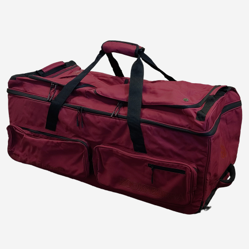 Pro Players Custom Wheelie Cricket Bag - Burgundy