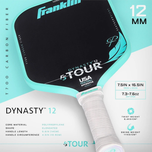 Franklin FS Tour Dynasty Featherweight Pickleball Paddle - 12mm Blue