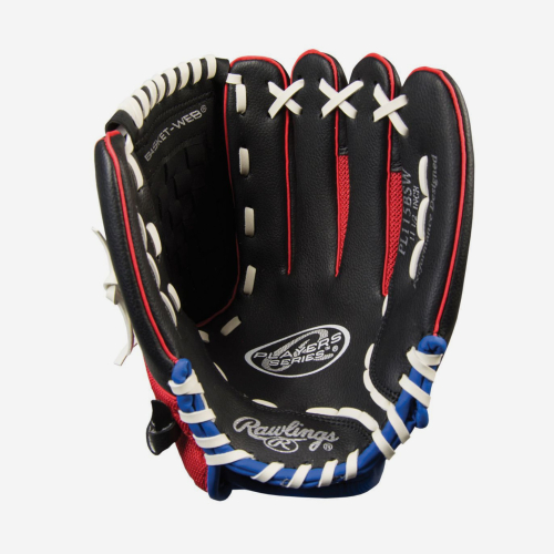 RAWLINGS PLAYER SERIES BASEBALL MITT BLACK/RED