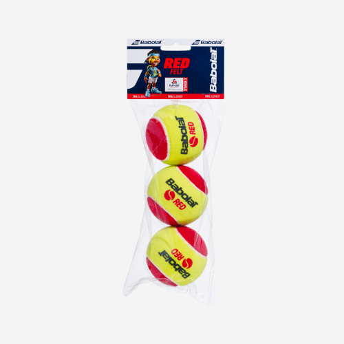 BABOLAT RED FELT TENNIS BALL 3 PACK