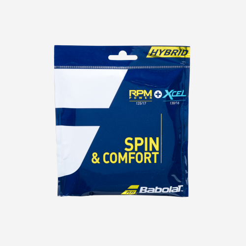 BABOLAT RPM POWER + XCEL HYBRID TENNIS STRING 12M