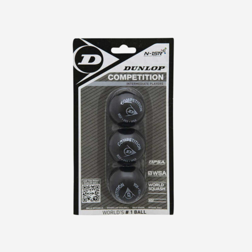 Dunlop Competition Squash Balls - 3 Pack
