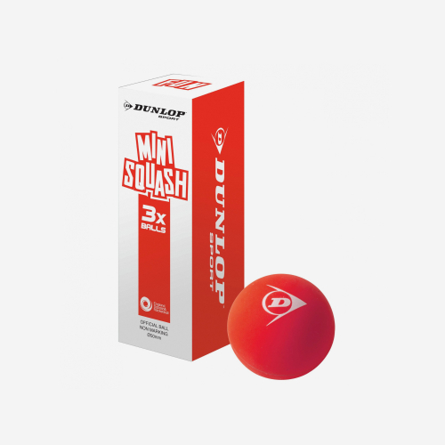 Dunlop Fun Mini Red Squash Balls - 3 Pack
