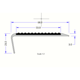 Tredsafe 24mm Rake Back AA125 - Mtr