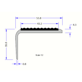 Tredsafe 43mm PVC Long FRT Sgle Sq UP117 - Mtr
