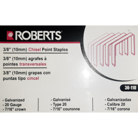 Staples Roberts 10mm Chisel Point Hammer 5000pkt