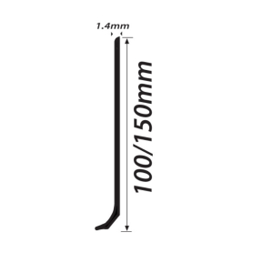 Feather Edge 150mm Black - Roll 15M