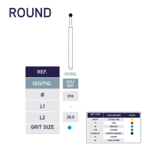 1019HL Round Diamond Bur 801/016L 10pk