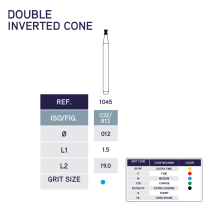 1045 Double Inverted Cone Diamond Bur 813/012 10pk