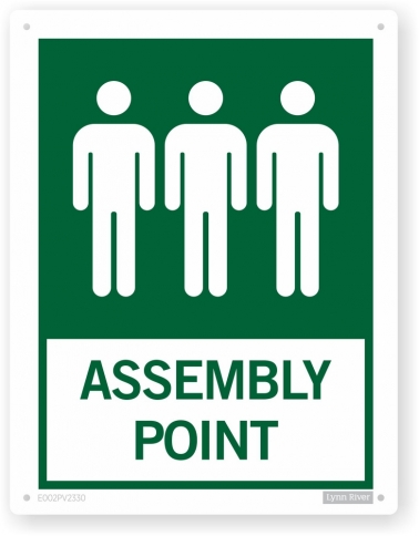 assembly point sign