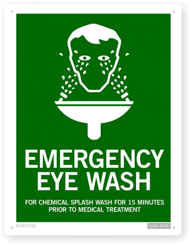 eye wash sign