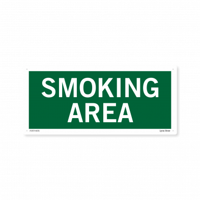 smoking area sign