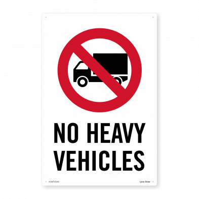 no heavy vehicles sign