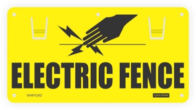 electric fence sign