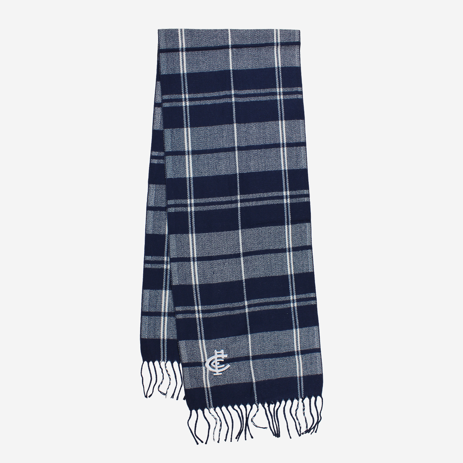 AFL Tartan Scarf Carlton Blues