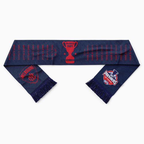 MELBOURNE DEMONS 2021 PREMIERSHIP SCARF