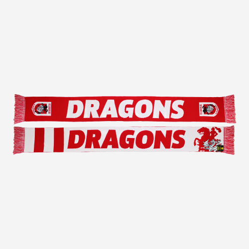 ST GEORGE ILLAWARRA DRAGONS LINEBREAK JACQUARD SCARF