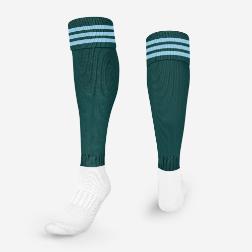 Bottle/Sky Striped Football Socks