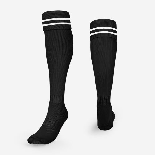 Black/White Striped Football Socks