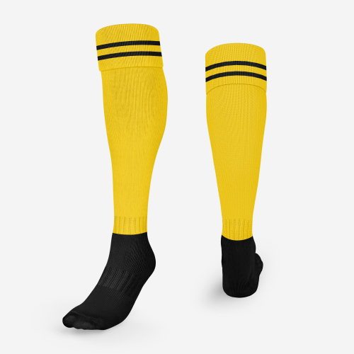 Gold/Black Striped Football Socks