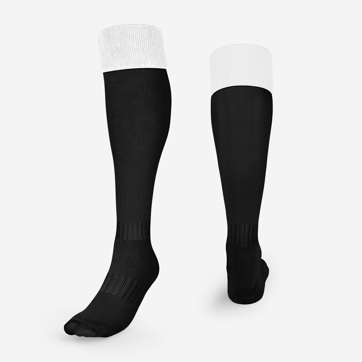 Referee White Top/Black Leg Football Socks