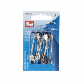 SAFETY PINS WITH BALL, NO. 1, 34MM, SILVER-COLOURED