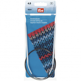 CIRCULAR KNITTING NEEDLES, ALUMINIUM, 80CM, 4.00MM, GREY