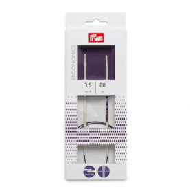 CIRCULAR KNITTING NEEDLES PRYM.ERGONOMICS, 80CM, 3.5MM