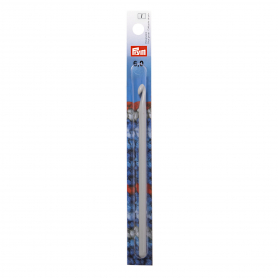 WOOL CROCHET HOOK WITHOUT HANDLE 14CM, 6.00MM, GREY
