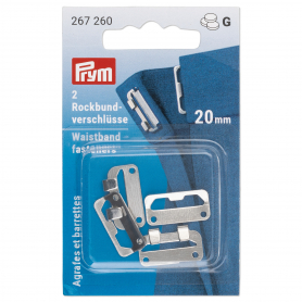 SKIRT HOOKS AND BARS, 20MM, SILVER-COLOURED