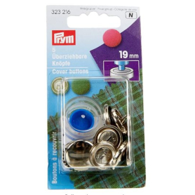 COVER BUTTONS, WITH TOOL, 19MM, NICKEL PLATED