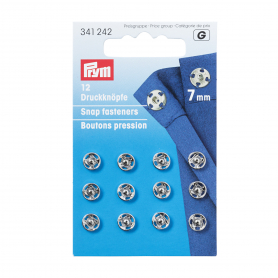SNAP FASTENERS, 7MM, SILVER-COLOURED