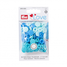 COLOUR SNAP FASTENER, PRYM LOVE, PLASTIC, 12.44 MM, BLUE